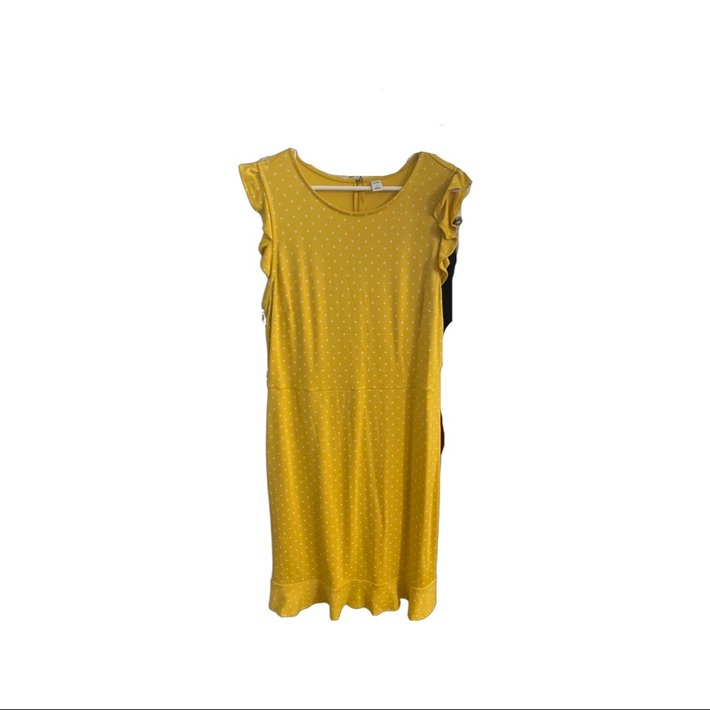 Yellow & White Polka Dot Dress
